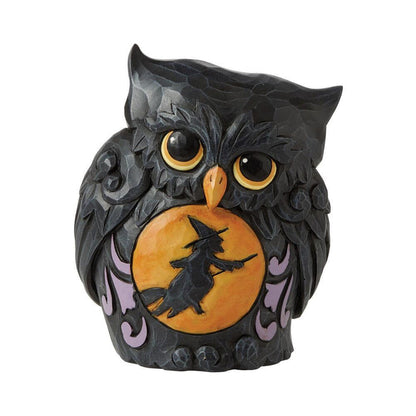 Jim Shore Heartwood Creek - Halloween Black Purple Owl Figurine 6010675