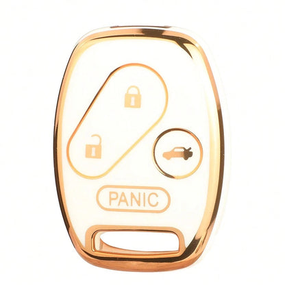 Jingyuqin TPU Car Key Case Compatible With Honda Civic, Fit, Fit Navigator, Accord, CR-V, Freed, Freed Navigator, StepWGN, Spivi