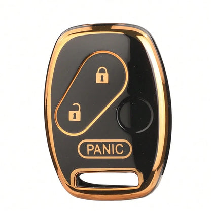 Jingyuqin TPU Car Key Case Compatible With Honda Civic, Fit, Fit Navigator, Accord, CR-V, Freed, Freed Navigator, StepWGN, Spivi