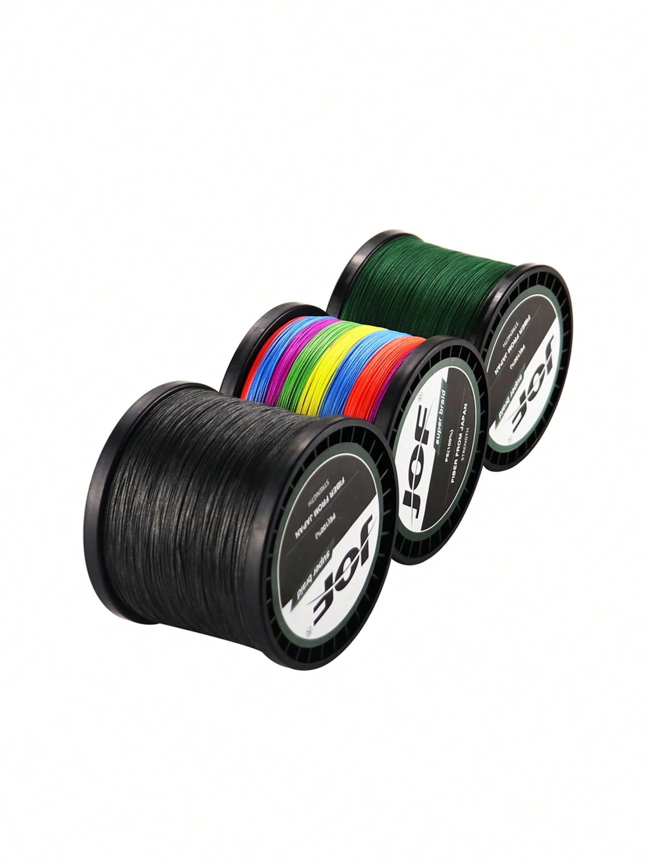 JOF Super Strong Fishing Line-300YDS/500YDS/1000YDS 4-Strand Multifilament PE Anti-Abrasion Braided Line For Smooth Long Casting, Available In 8-80LB Options Random Delivery