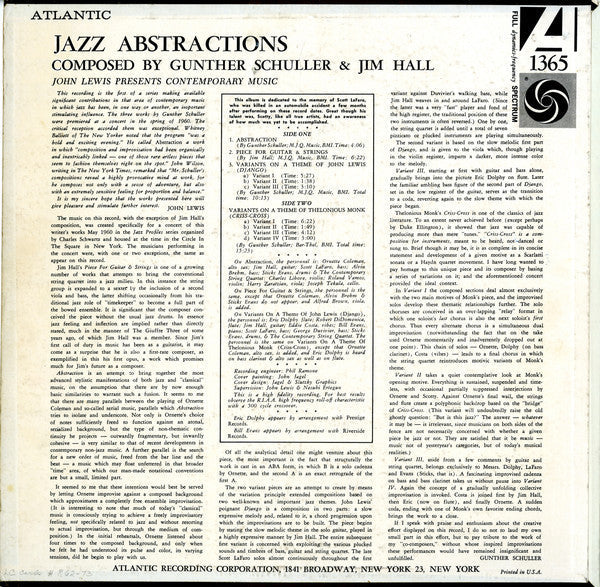 John Lewis (2) - Jazz Abstractions