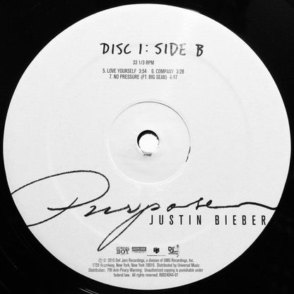 Justin Bieber - Purpose (LP) [US] 1st (Mint (M))