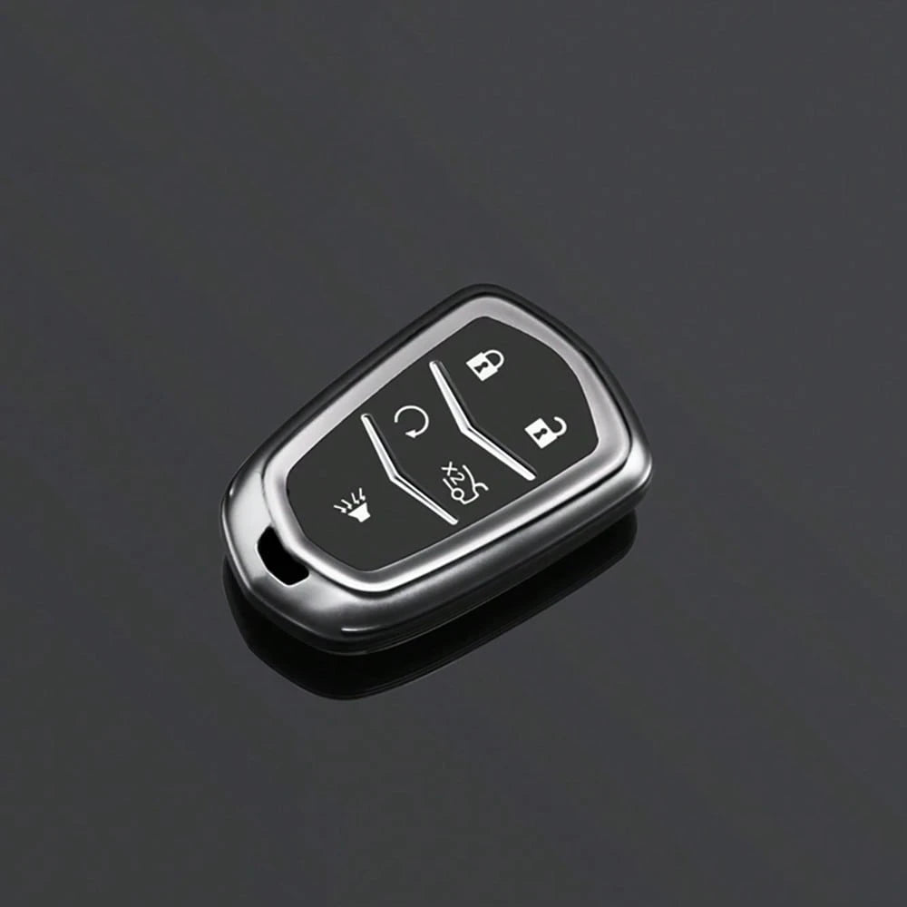 Key Fob Cover Keyring Car Keychain For Cadillac Escalade ESV 2015 2016 2017 2018 2019 2020 Keyless Entry Remote Control