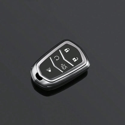 Key Fob Cover Keyring Car Keychain For Cadillac Escalade ESV 2015 2016 2017 2018 2019 2020 Keyless Entry Remote Control