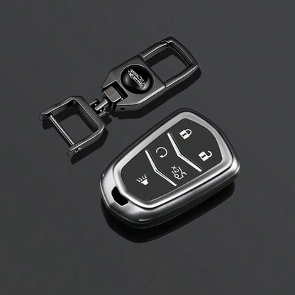 Key Fob Cover Keyring Car Keychain For Cadillac Escalade ESV 2015 2016 2017 2018 2019 2020 Keyless Entry Remote Control