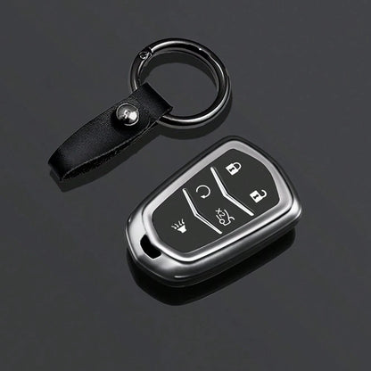 Key Fob Cover Keyring Car Keychain For Cadillac Escalade ESV 2015 2016 2017 2018 2019 2020 Keyless Entry Remote Control