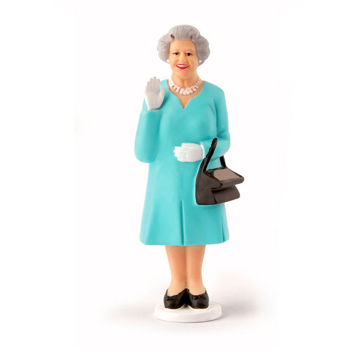 Kikkerland - Queen Elizabeth II Solar Energy Powered Waving Statue (Turquoise)