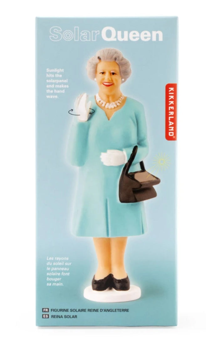 Kikkerland - Queen Elizabeth II Solar Energy Powered Waving Statue (Turquoise)