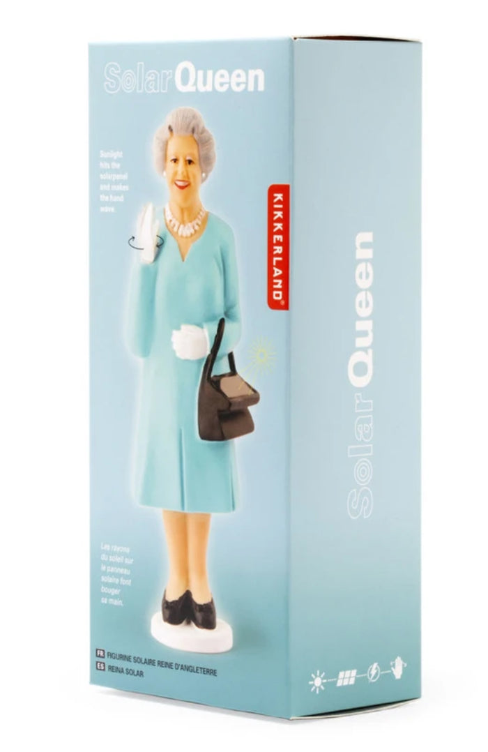 Kikkerland - Queen Elizabeth II Solar Energy Powered Waving Statue (Turquoise)