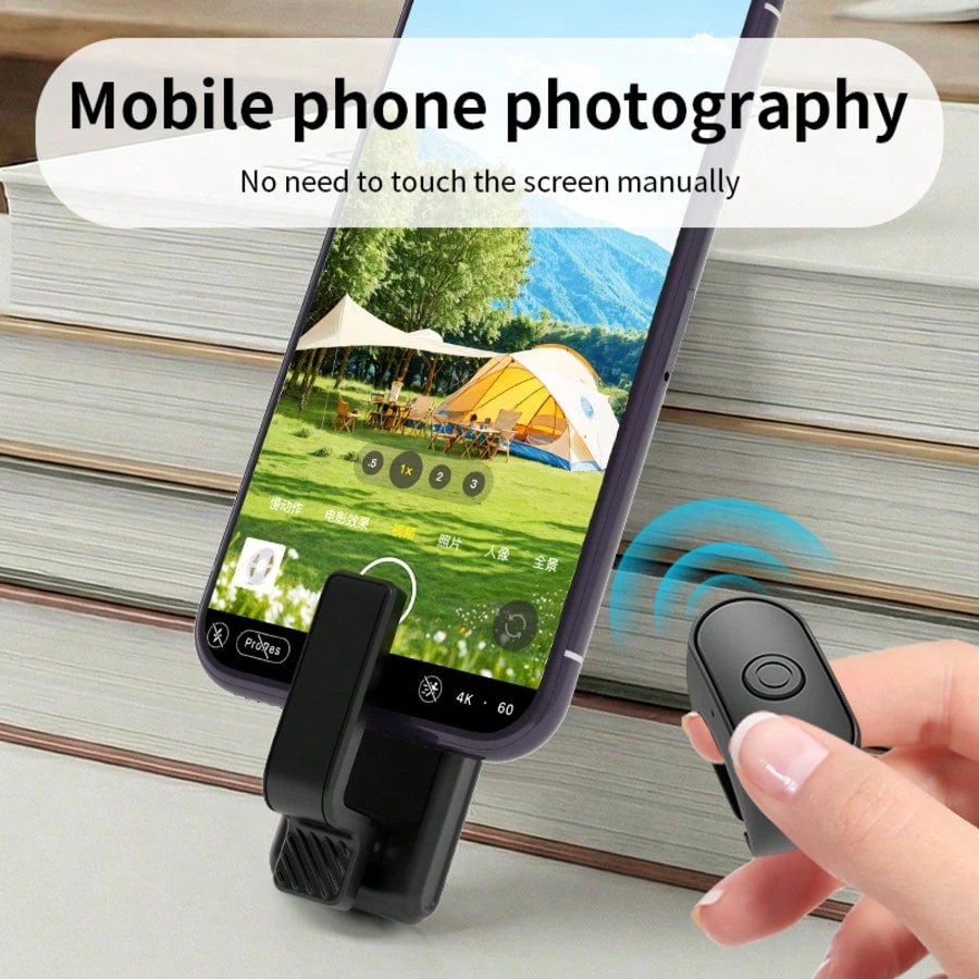 Kindle Page Turner Ring, Compatible With Kindle Paperwhite/Oasis/Scribe, Bluetooth-Free Clip-On Kindle Remote, Camera Remote For IPhone And Tablets, Compatible With Thick Protective Cases