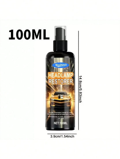 KineShineX Car Headlight Cleaner, Headlight Repair Fluid For Cars, Motorcycles, Electric Vehicles, And Trucks; Prevents Headlight Covers From Oxidizing And Yellowing; Car Wash Liquid; Car Parts; Make