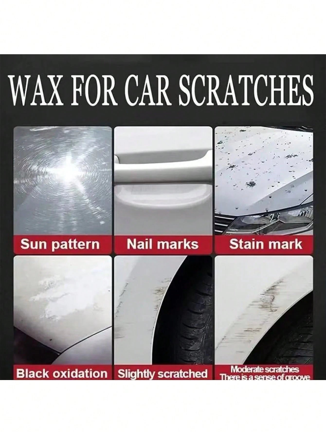KineShineX Car Scratch Repair Cream, Car Scrape Repair Cream, Repair Cream For Plastic Parts Of Cars, Motorcycles And Trucks, Car Accessories, Comes With A Free Car Cleaning Sponge.