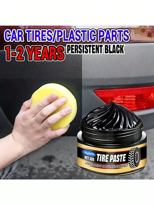 KineShineX Car Tire Polishing Compound, Car Tire Blackening Agent, Prevents Tire Cracking, Oxidation And Yellowing, Car Interior Polishing And Repair Compound, Plastic Parts Scratch Repair Wax, Car Po