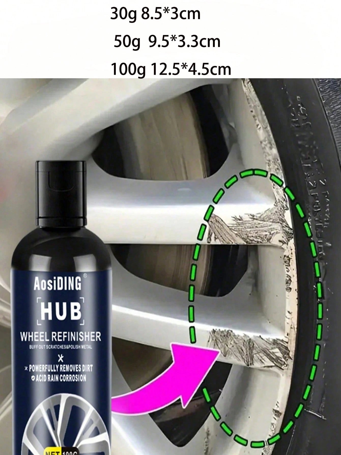 KineShineX Tire Gloss, Tire Blackener, Durable Anti-Aging Agent, Tire Polish, Tire Care Cream, Polishing Agent, Car Paint Repair Agent And Car Parts. Thick And Thin Sponges Shipped Randomly.