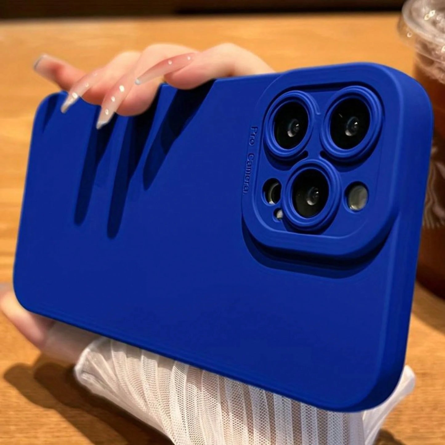 Klein Blue Series Case 14promax Case Eyes Silicone For 15pro New Case 12 Pure Color Evening 11 Points Minimalist Full Set X Drop Proof Male 15plus Female,Suitable For 17 Air