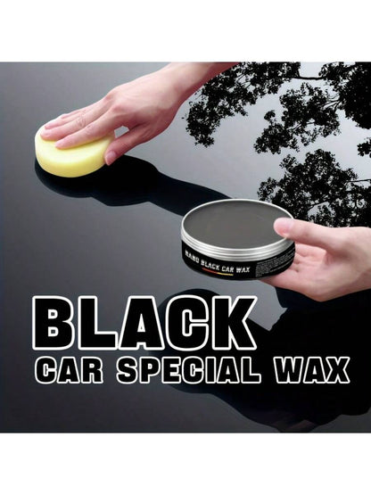 KUFI Black Car Wax, Detergent Glossy Wax, Crystalline Polishing Wax, Water-Resistant Protective Wax For All Black Vehicles