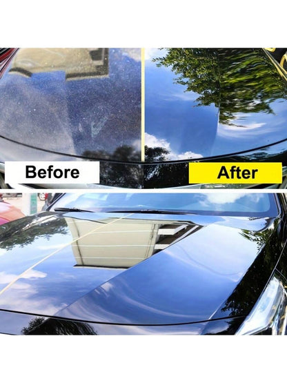 KUFI Black Car Wax, Detergent Glossy Wax, Crystalline Polishing Wax, Water-Resistant Protective Wax For All Black Vehicles