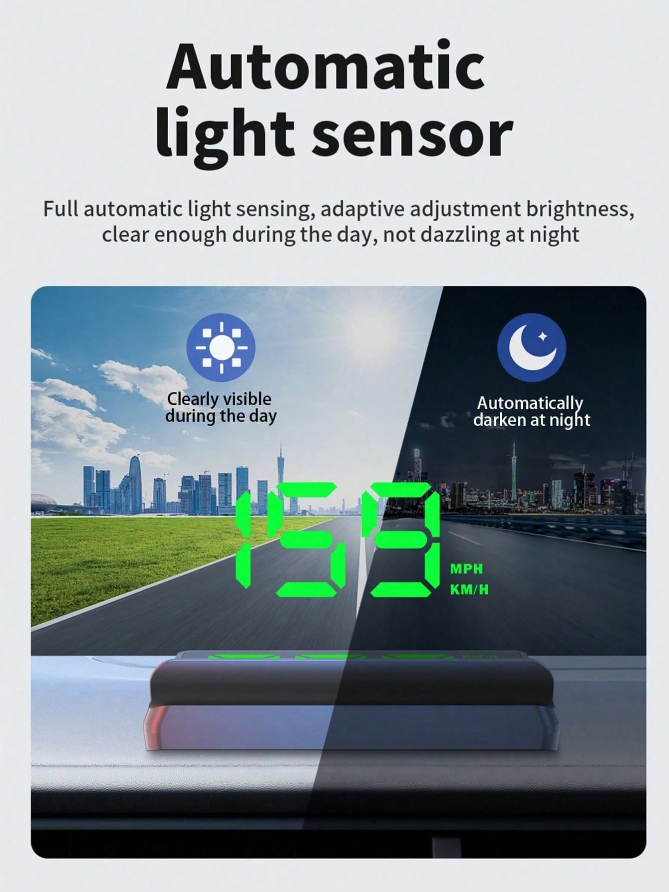 KWHUD Multifunctional Heads-Up Display For Cars, Suitable For All Vehicle Models, No Battery Required
