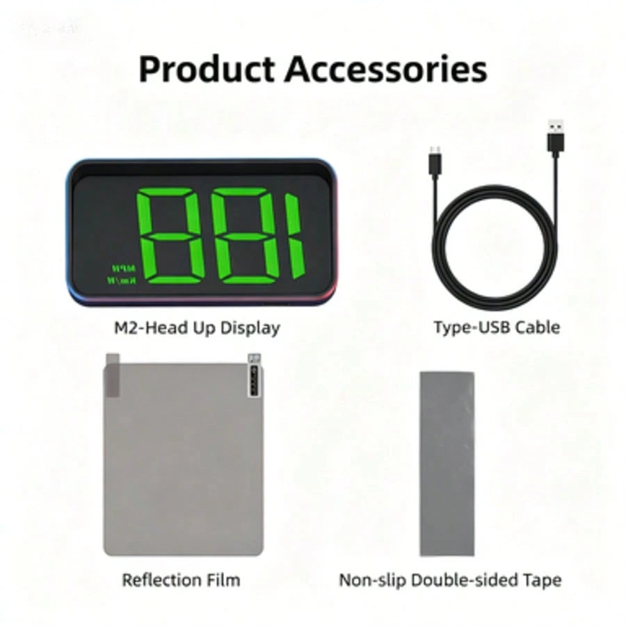 KWHUD Multifunctional Heads-Up Display For Cars, Suitable For All Vehicle Models, No Battery Required