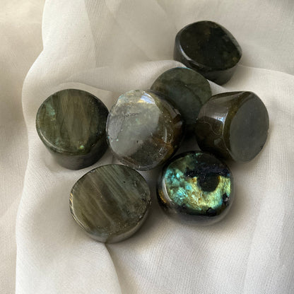 Labradorite buttons