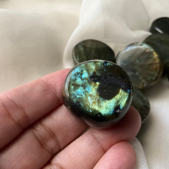 Labradorite buttons