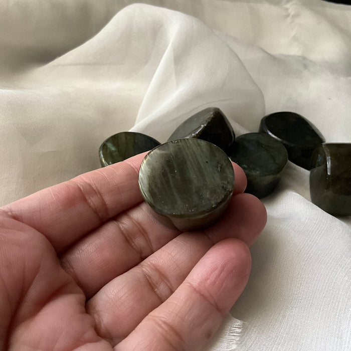 Labradorite buttons