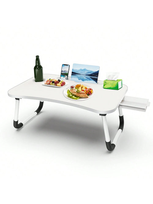 Laptop Bed Desk Table Tray Stand With Cup Holder Drawer For Bed Sofa Couch Study Reading Writing On Low Sitting Floor Large Portable Foldable Lap Trays Eating And Laptops