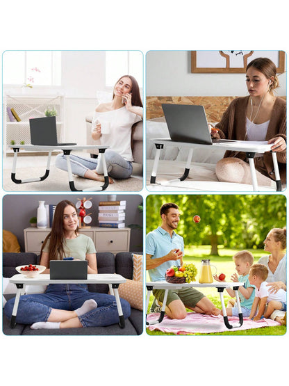 Laptop Bed Desk Table Tray Stand With Cup Holder Drawer For Bed Sofa Couch Study Reading Writing On Low Sitting Floor Large Portable Foldable Lap Trays Eating And Laptops