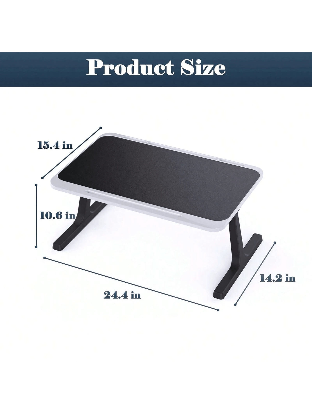 Laptop Bed Tray Desk Adjustable Laptop Table Foldable Portable Laptop Desk For Eating Breakfast On Bed/Couch, Working, Writing, Gaming, Drawing(Black Or Grey)