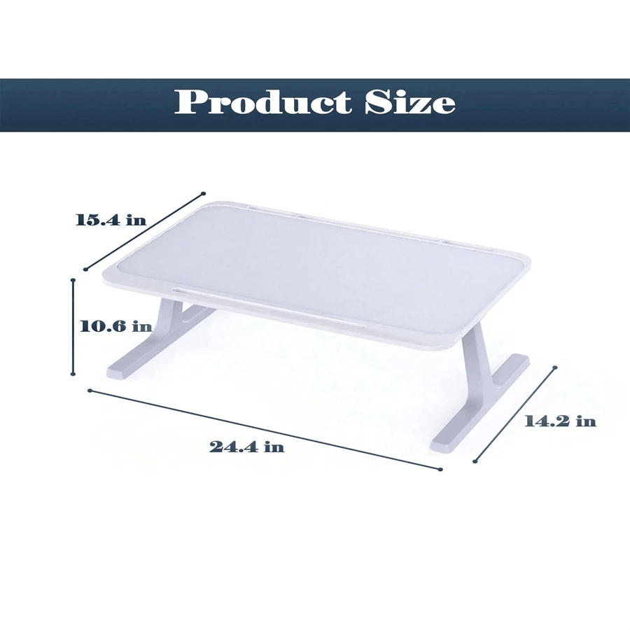 Laptop Bed Tray Desk Adjustable Laptop Table Foldable Portable Laptop Desk For Eating Breakfast On Bed/Couch, Working, Writing, Gaming, Drawing(Black Or Grey)