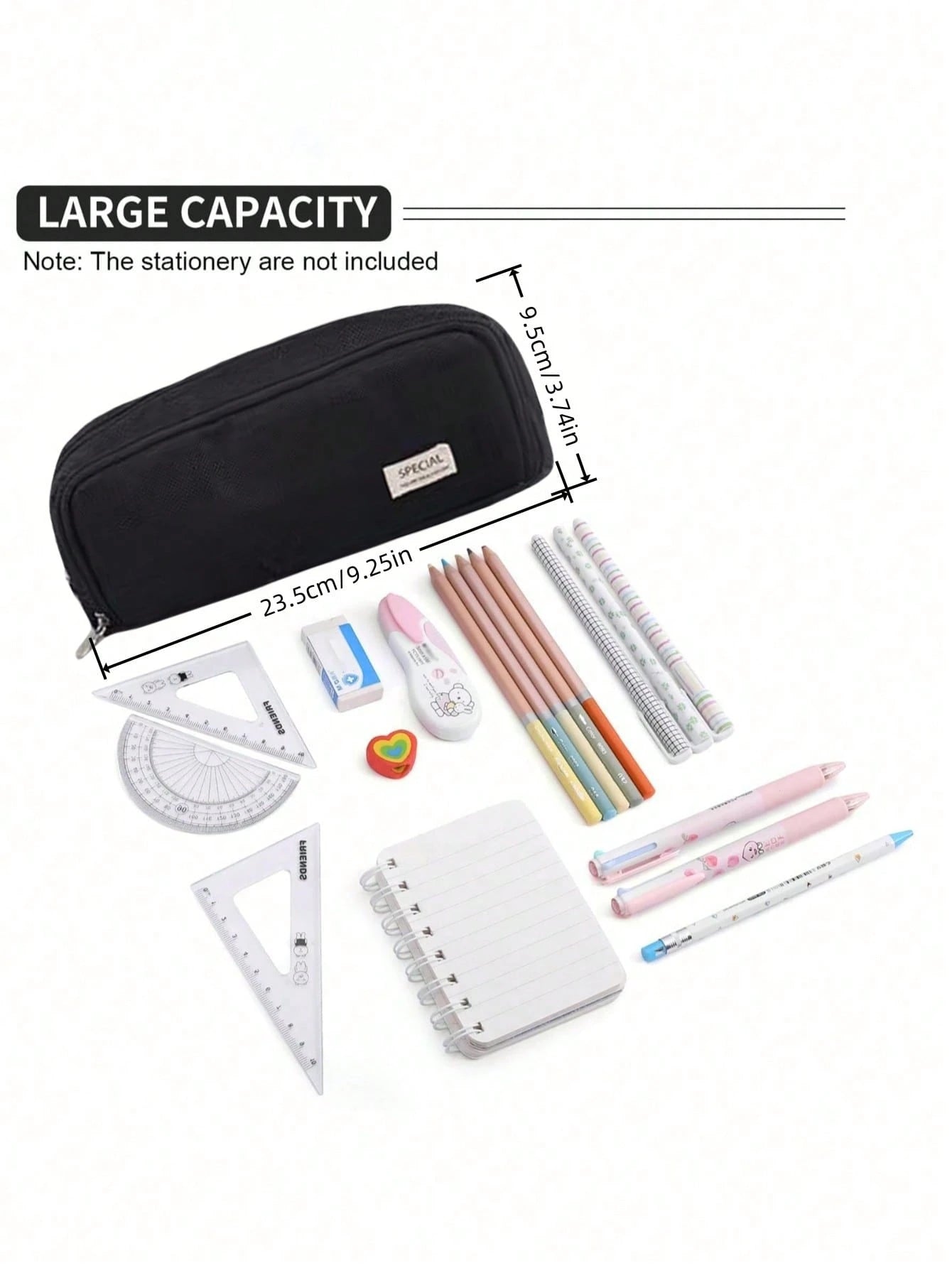Large Capacity Pencil Case, Stylish & Practical, Office Stationery Storage Bag, Minimalist & Durable, Multi-Functional Design, Back To School