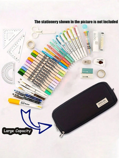 Large Capacity Pencil Case, Stylish & Practical, Office Stationery Storage Bag, Minimalist & Durable, Multi-Functional Design, Back To School