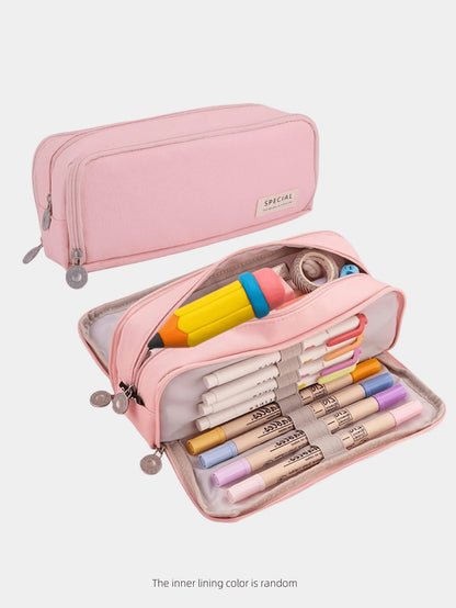Large Capacity Pencil Case, Stylish & Practical, Office Stationery Storage Bag, Minimalist & Durable, Multi-Functional Design, Back To School