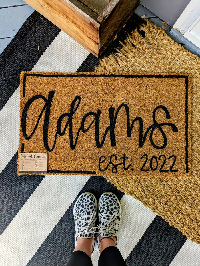 Last Name Door Mat