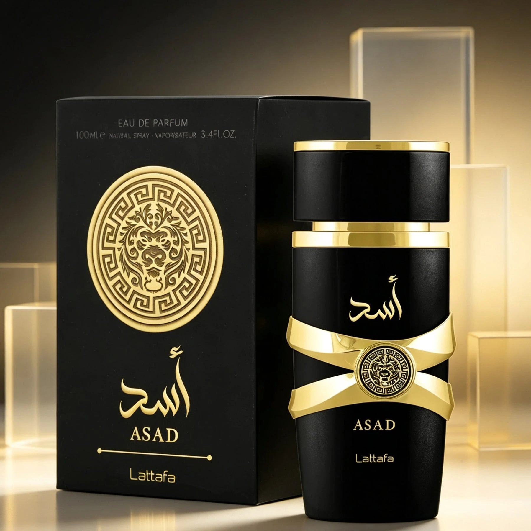 Lattafa Asad Cologne For Men 3.4 Oz 100ml| Luxury EDP Fragrance| Strong Masculine Long Lasting Scent| Gift For Husband Boyfriend Dad