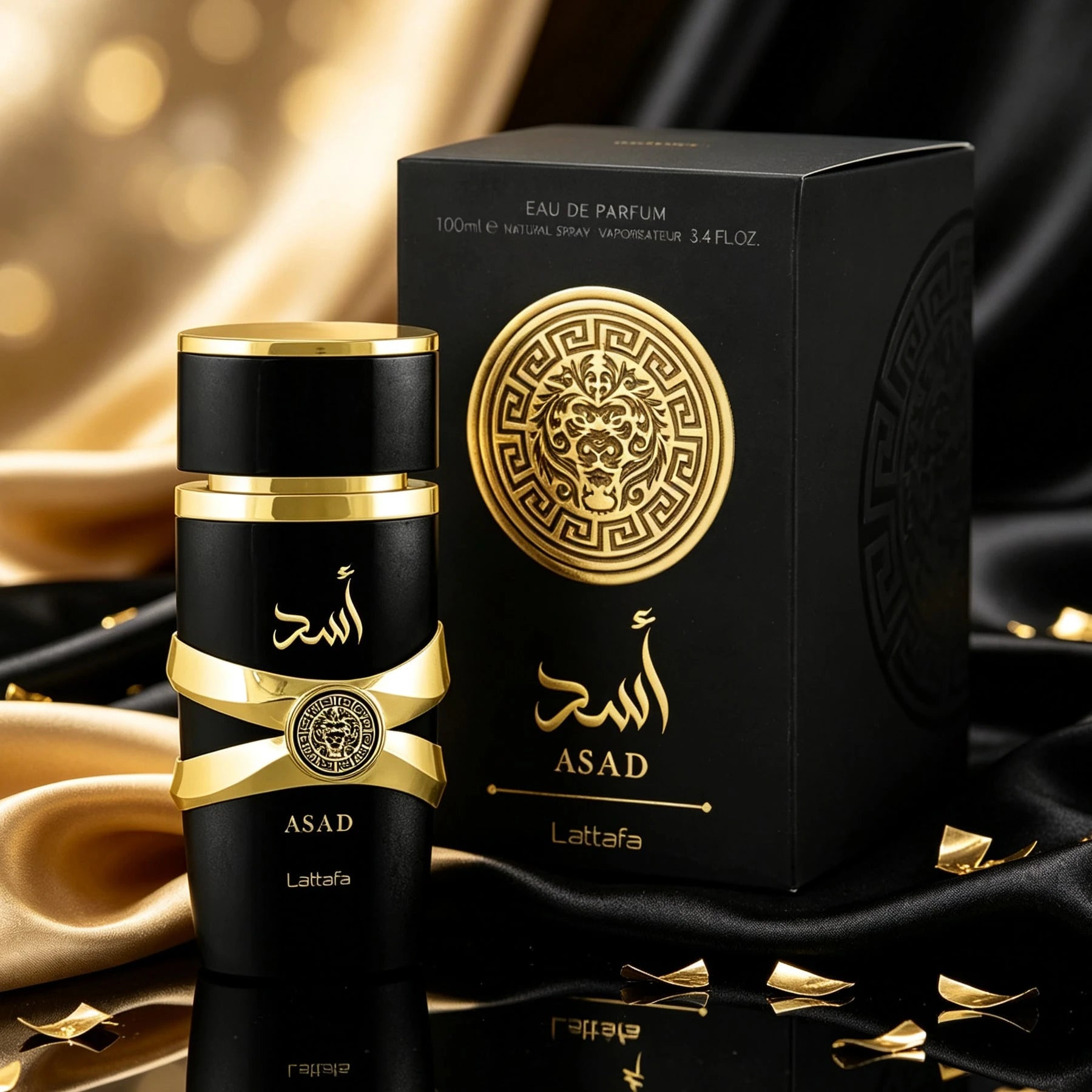 Lattafa Asad Cologne For Men 3.4 Oz 100ml| Luxury EDP Fragrance| Strong Masculine Long Lasting Scent| Gift For Husband Boyfriend Dad