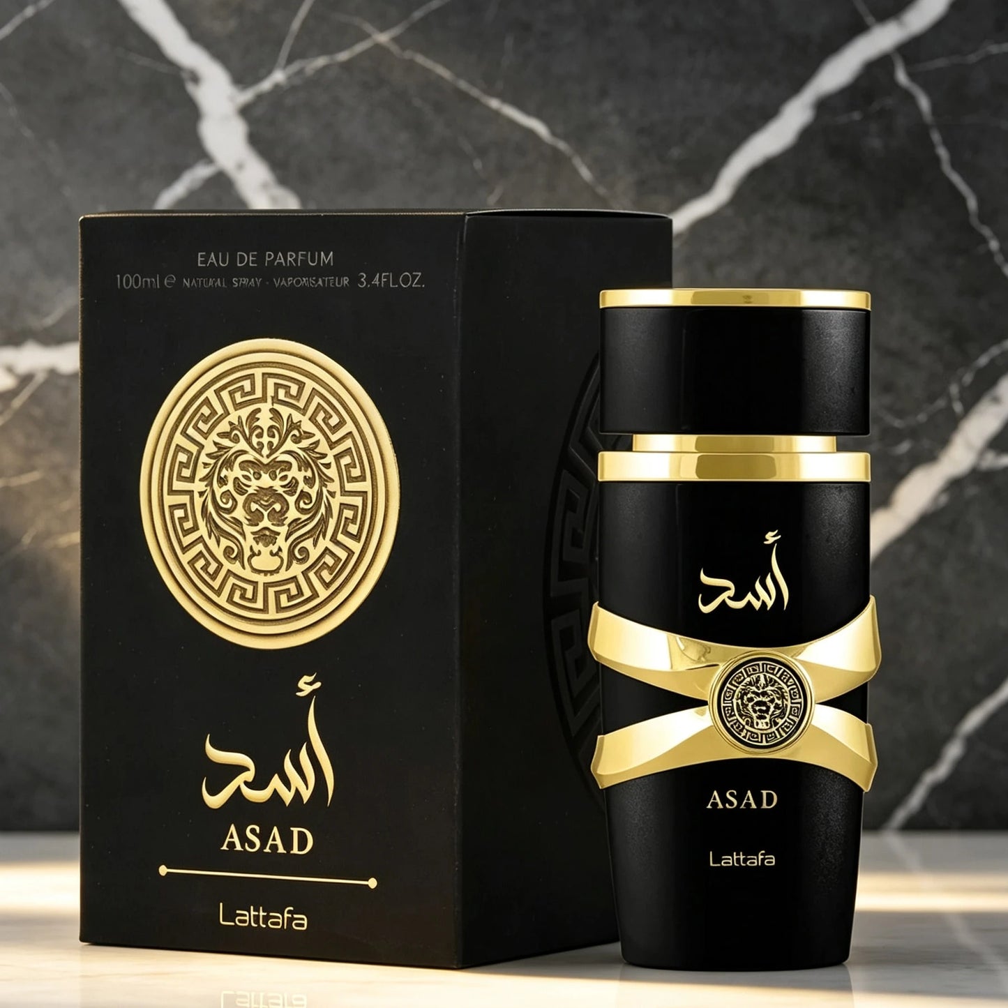 Lattafa Asad Cologne For Men 3.4 Oz 100ml| Luxury EDP Fragrance| Strong Masculine Long Lasting Scent| Gift For Husband Boyfriend Dad