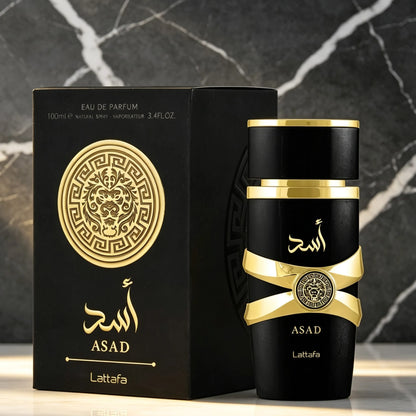 Lattafa Asad Cologne For Men 3.4 Oz 100ml| Luxury EDP Fragrance| Strong Masculine Long Lasting Scent| Gift For Husband Boyfriend Dad