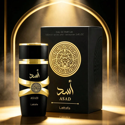 Lattafa Asad Cologne For Men 3.4 Oz 100ml| Luxury EDP Fragrance| Strong Masculine Long Lasting Scent| Gift For Husband Boyfriend Dad