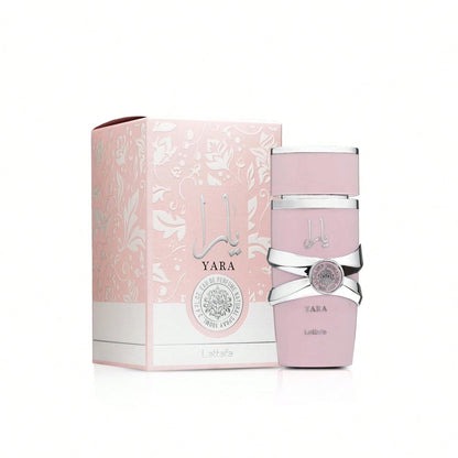 Lattafa Yara Eau De Parfum 100ml/3.4oz For Women- Viral Famous Fragrance With Vanilla, Marshmallow, Strawberry & Tropical Fruit Notes| Long-Lasting Creamy Gourmand Scent| Feminine Luxury Arabian P