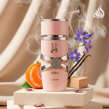 Lattafa Yara Eau De Parfum 100ml/3.4oz For Women- Viral Famous Fragrance With Vanilla, Marshmallow, Strawberry & Tropical Fruit Notes| Long-Lasting Creamy Gourmand Scent| Feminine Luxury Arabian P