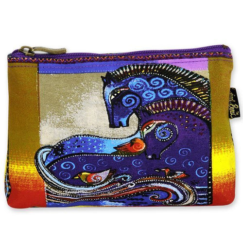 Laurel Burch - Mystical Blue Horse Cosmetic Bag
