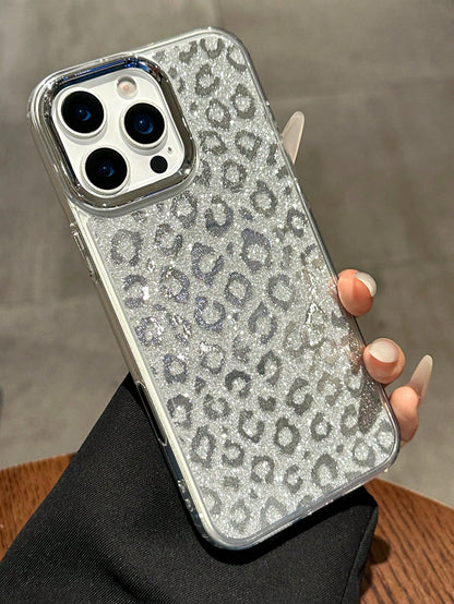 Leather Luxury Leopard Print Luxury Leopard Print Leather Fashion Phone Shockproof Case Compatible With Iphone16pro Max/11/17/17pro/17pro Max/14pro/14promax/15/ 16/15 Pro Max/14/13/12 Magnetic Electro