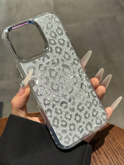 Leather Luxury Leopard Print Luxury Leopard Print Leather Fashion Phone Shockproof Case Compatible With Iphone16pro Max/11/17/17pro/17pro Max/14pro/14promax/15/ 16/15 Pro Max/14/13/12 Magnetic Electro
