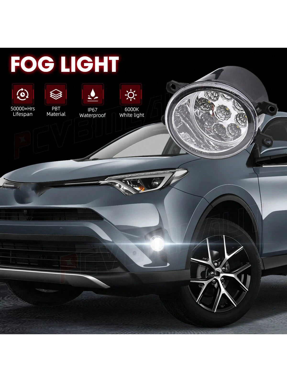 LED Fog Light Fit For TOYOTA Venza 2009 2010 2011 2012 2013 2014 2015 Replacement Front Bumper Lamp Driving