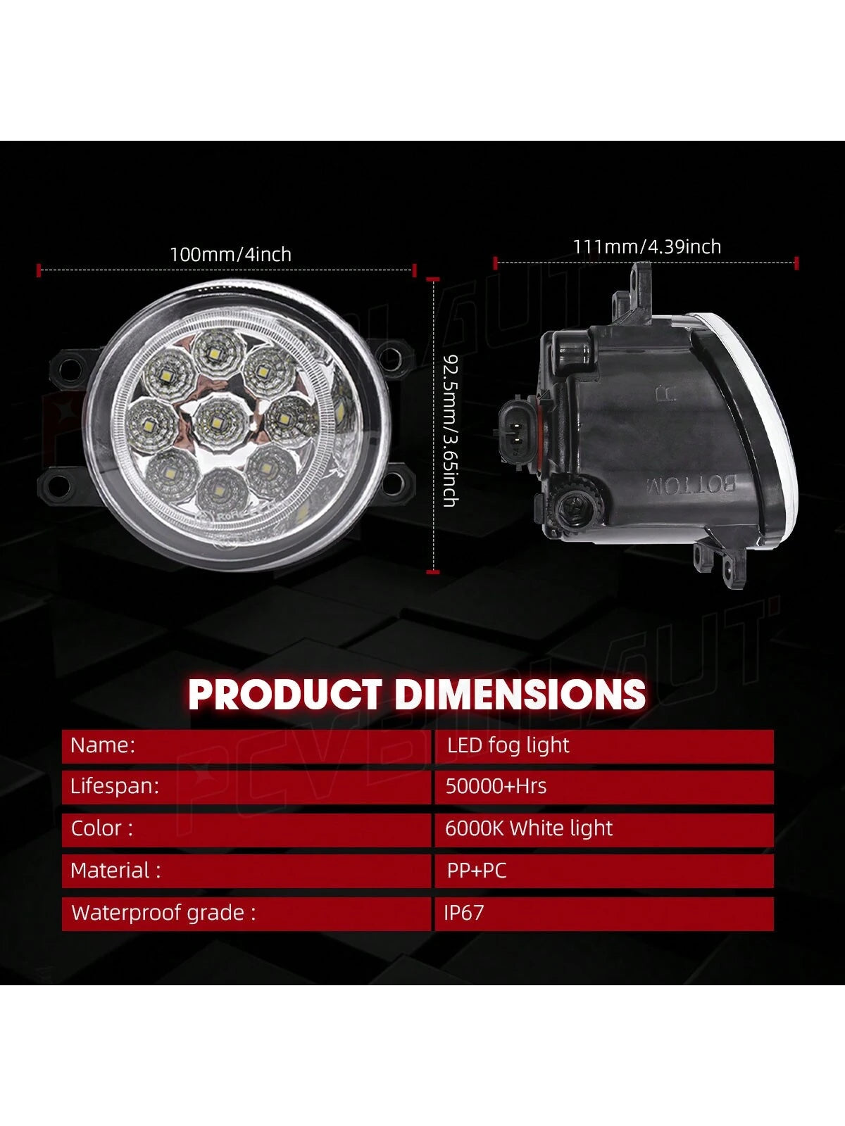 LED Fog Light Fit For TOYOTA Venza 2009 2010 2011 2012 2013 2014 2015 Replacement Front Bumper Lamp Driving