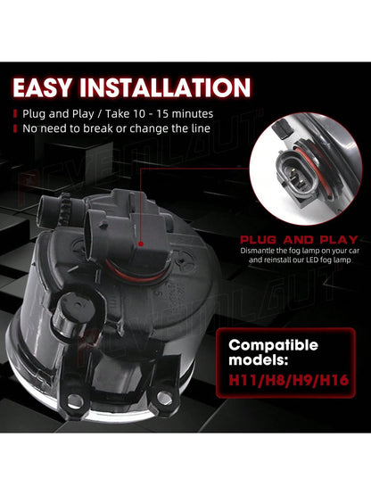 LED Fog Light Fit For TOYOTA Venza 2009 2010 2011 2012 2013 2014 2015 Replacement Front Bumper Lamp Driving