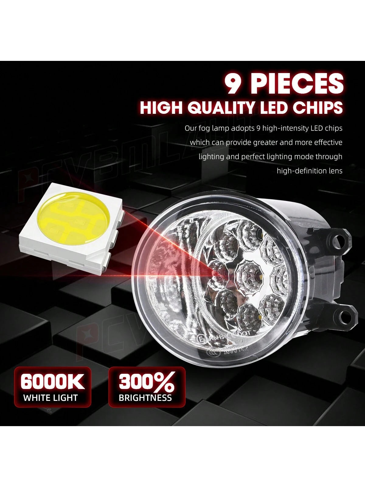 LED Fog Light Fit For TOYOTA Venza 2009 2010 2011 2012 2013 2014 2015 Replacement Front Bumper Lamp Driving