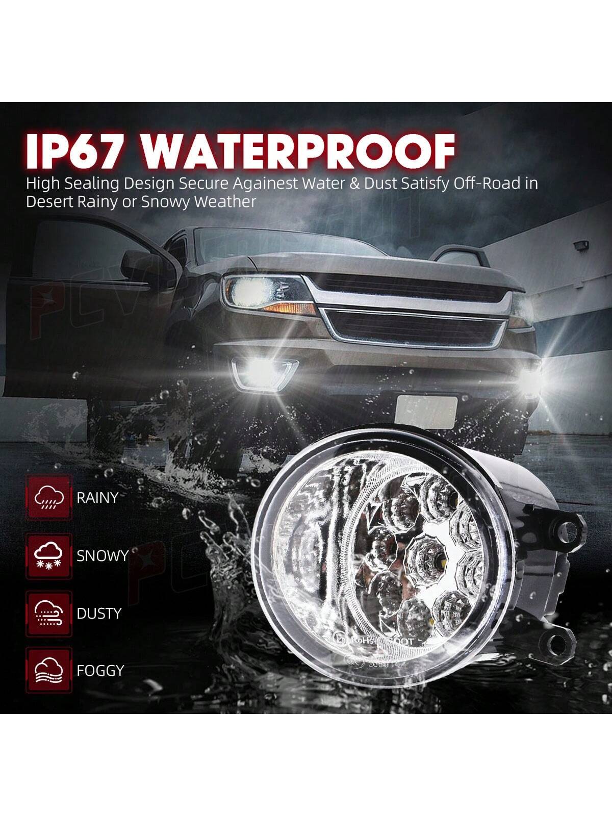 LED Fog Light Fit For TOYOTA Venza 2009 2010 2011 2012 2013 2014 2015 Replacement Front Bumper Lamp Driving