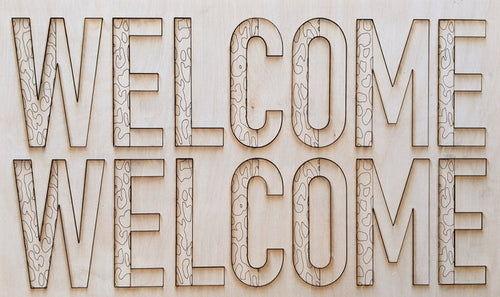 Leopard Print Welcome Blank